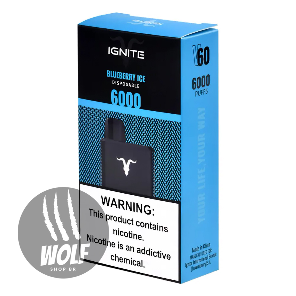 Ignite V60 Blueberry Ice Pod Descartável 6000 Puffs