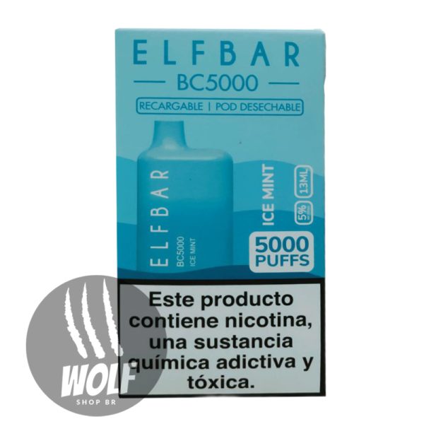 Elf Bar BC5000 Ice Mint Pod Descartável