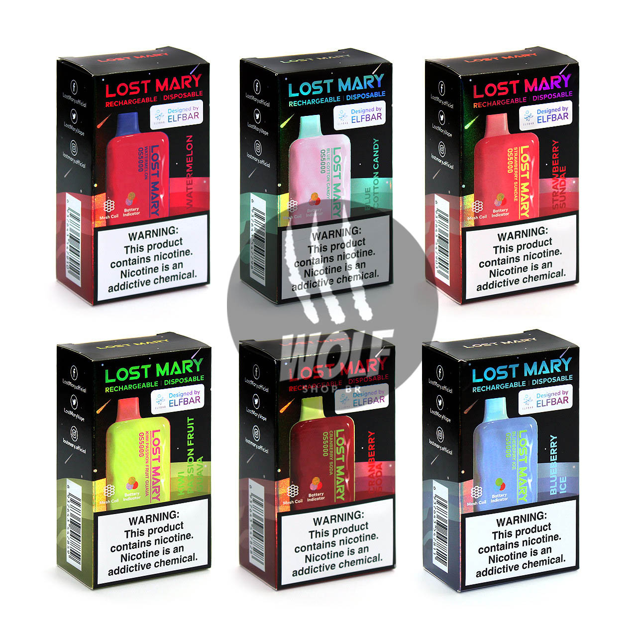 Elf Bar Lost Mary - OS5000 - Pod Descartável - 5000 Puffs 650 mAh (Recarregável) - Imagem 2