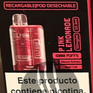 Elf Bar TE5000 Pink Lemonade Pod Descartável 5000 Puffs