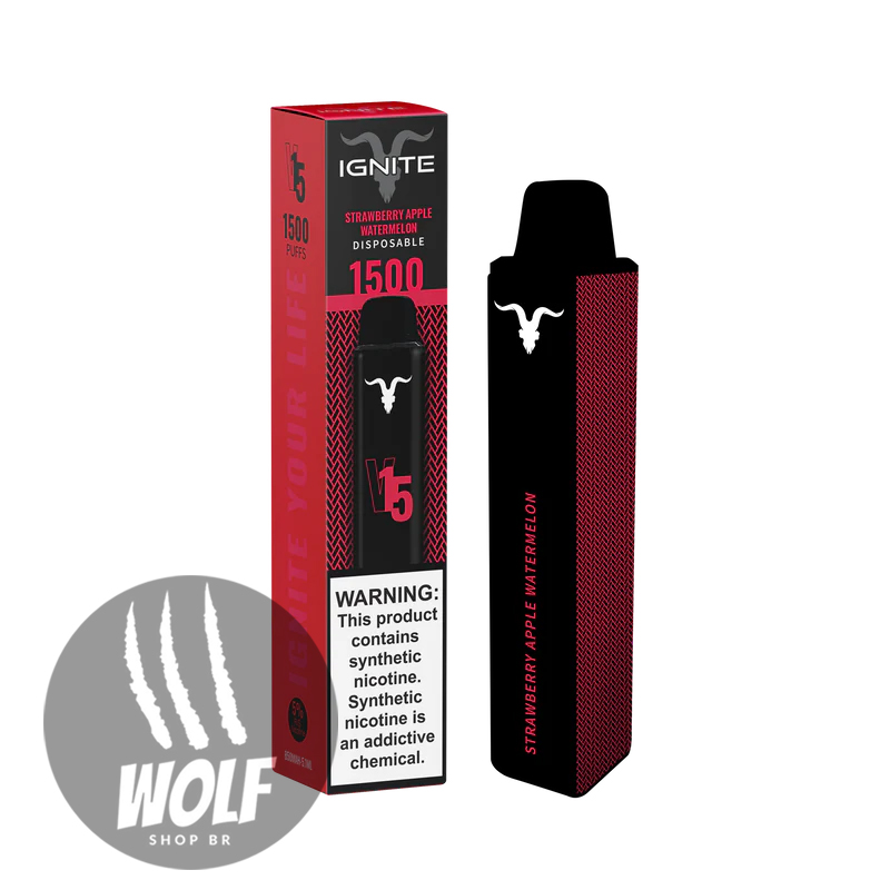 Ignite V15 Strawberry Apple Watermelon Pod Descartável 1500 Puffs