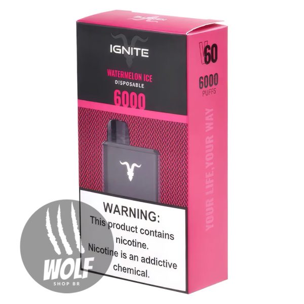Ignite V60 Watermelon Ice Pod Descartável 6000 Puffs