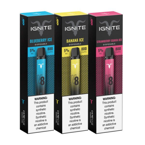 Ignite V8 Pod Descartável 800 Puffs com Design Compacto