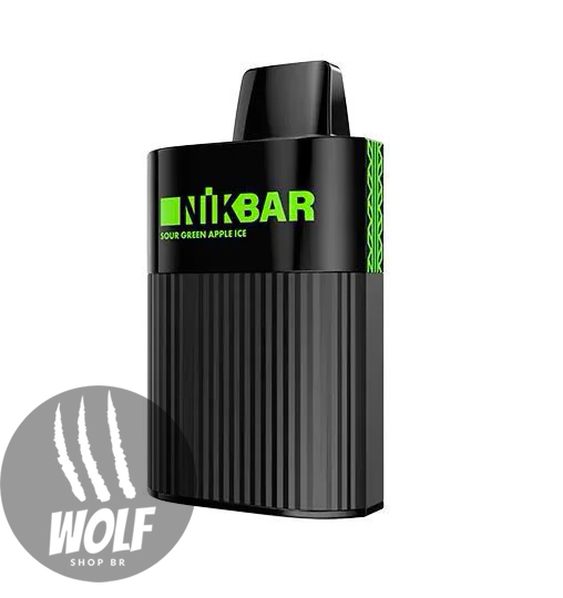 Nikbar 6000 Puffs Sour Green Apple Ice Pod Descartável