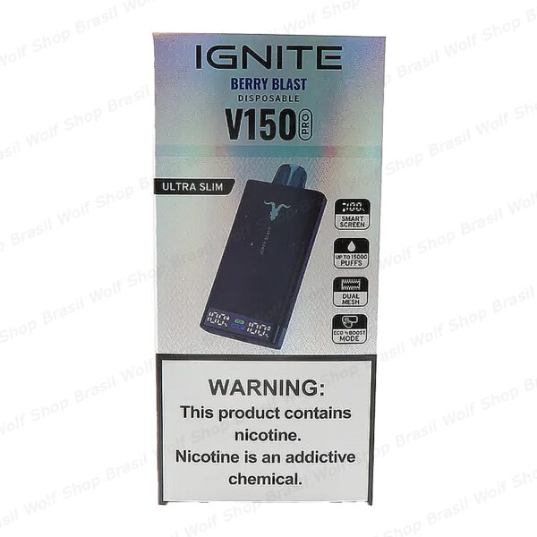 IGNITE V150 PRO Pod Descartável Sabor Berry Blast na Wolf Shop Brasil