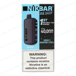Principal Pod Descartável NIKBAR Ice Baby 40K Ice Mint na Wolf Shop Brasil