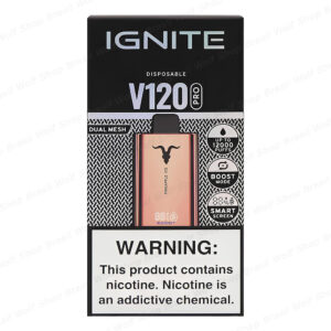 Caixa Pod Descartável IGNITE V120 PRO Rose Gold na Wolf Shop Brasil