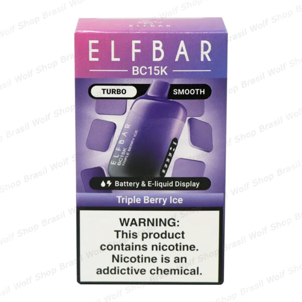Pod Descartável Elf Bar BC15K 15000 Puffs Triple Berry Ice na Wolf Shop Brasil