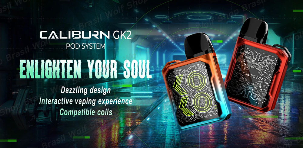 Banner Pod System UWELL CALIBURN GK2 na Wolf Shop Brasil