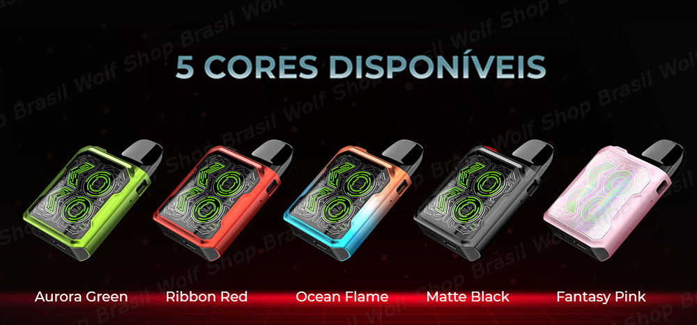 Cores Pod System UWELL CALIBURN GK2 na Wolf Shop Brasil