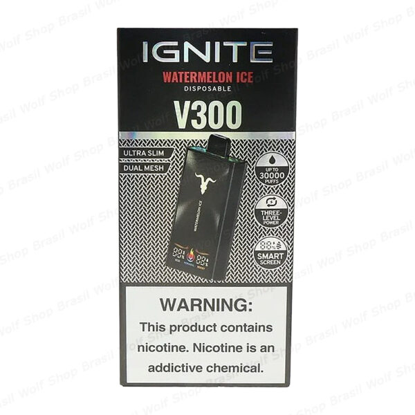 Pod Descartável IGNITE V300 30000 Puffs Watermelon Ice na Wolf Shop Brasil