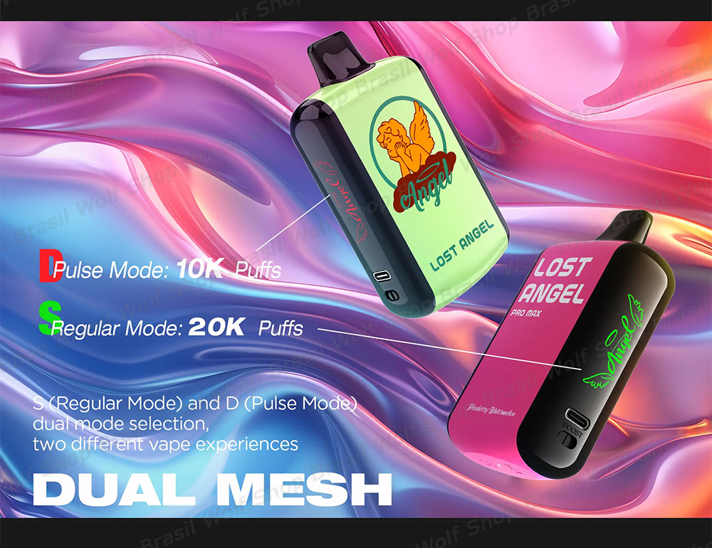 Dual Mesh Pod Descartável Lost Angel Pro Max 20K Puffs na Wolf Shop Brasil
