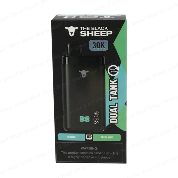Pod Descartável The Black Sheep 30K Dual Tank Menthol & Fresh Mint na Wolf Shop Brasil