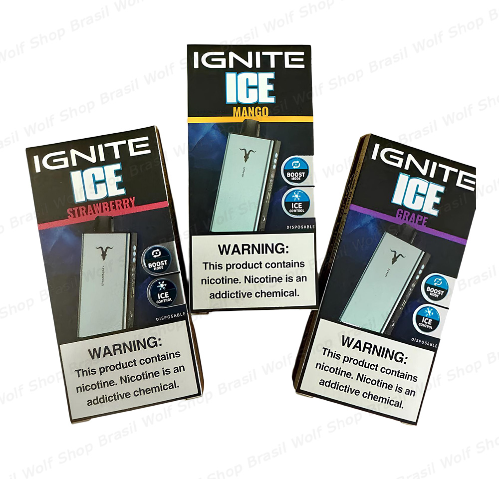 Sabores Pod Descartável IGNITE V400 ICE na Wolf Shop Brasil