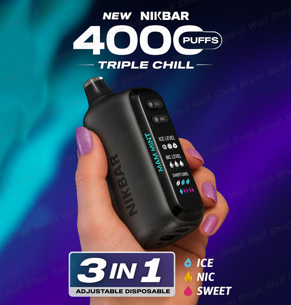 AD Pod Descartável NIKBAR Triple Chill 40K na Wolf Shop Brasil