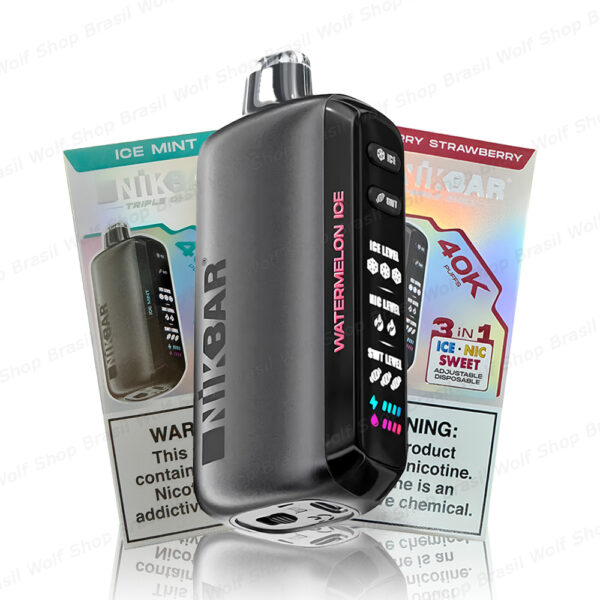 Principal Pod Descartável NIKBAR Triple Chill 40K na Wolf Shop Brasil