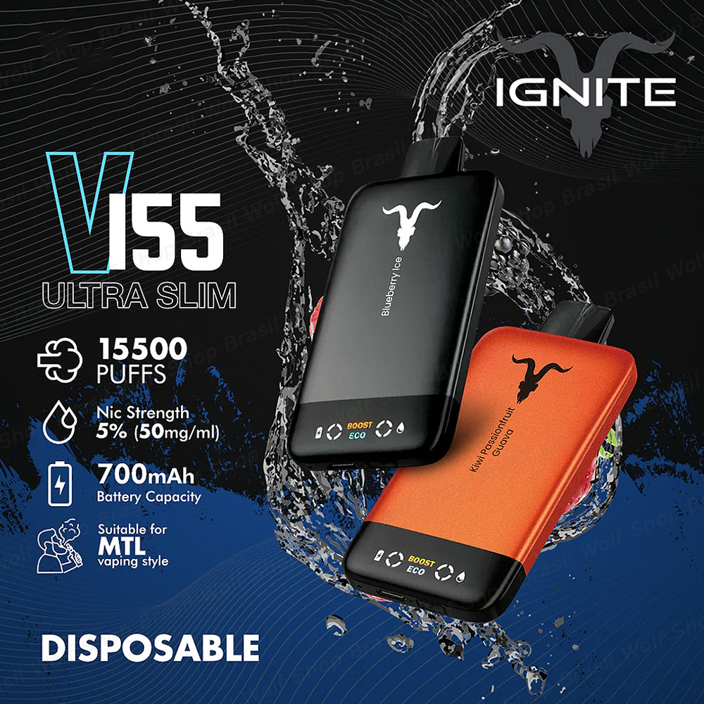 AD Pod Descartável IGNITE V155 Ultra Slim na Wolf Shop Brasil