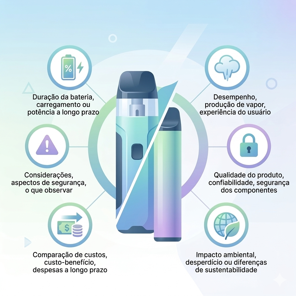 Capa do Post Diferenças de Vape para POD Descartável na Wolf Shop Brasil