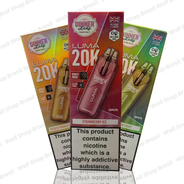 Dinner Lady LUMA 20K puffs na Wolf Shop Brasil