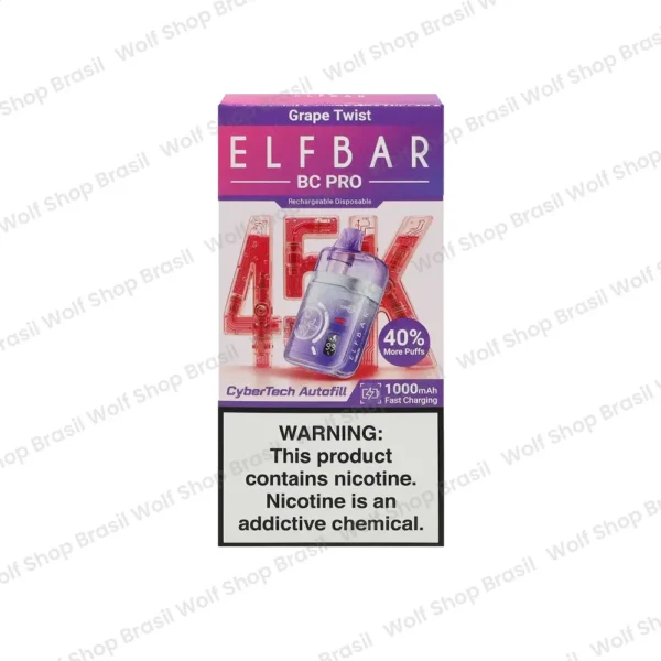 Elf Bar BC PRO 45000 Puffs Grape Twist na Wolf Shop Brasil