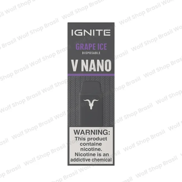 IGNITE V-NANO 1000 Puffs Grape Ice na Wolf Shop Brasil
