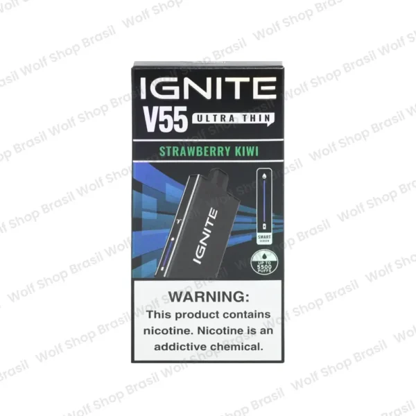 IGNITE V55 Ultra THIN 5500 puffs Strawberry Kiwi na Wolf Shop Brasil