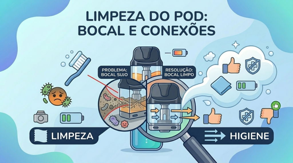banner capa post Como limpar o bocal e as conexões do seu Pod Descartável
