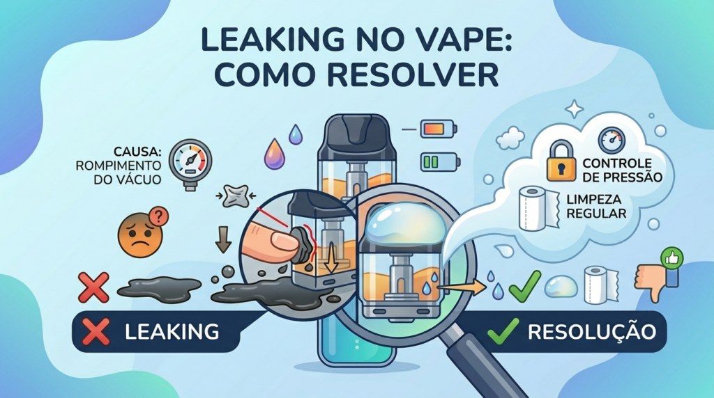 capa post Pod System vazando líquido Veja como resolver o leaking