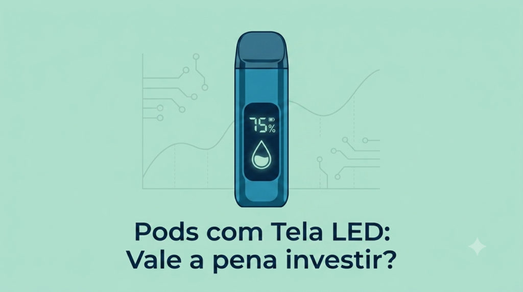 post Pods com Tela LED Vale a pena investir em visores de bateria e e-liquid