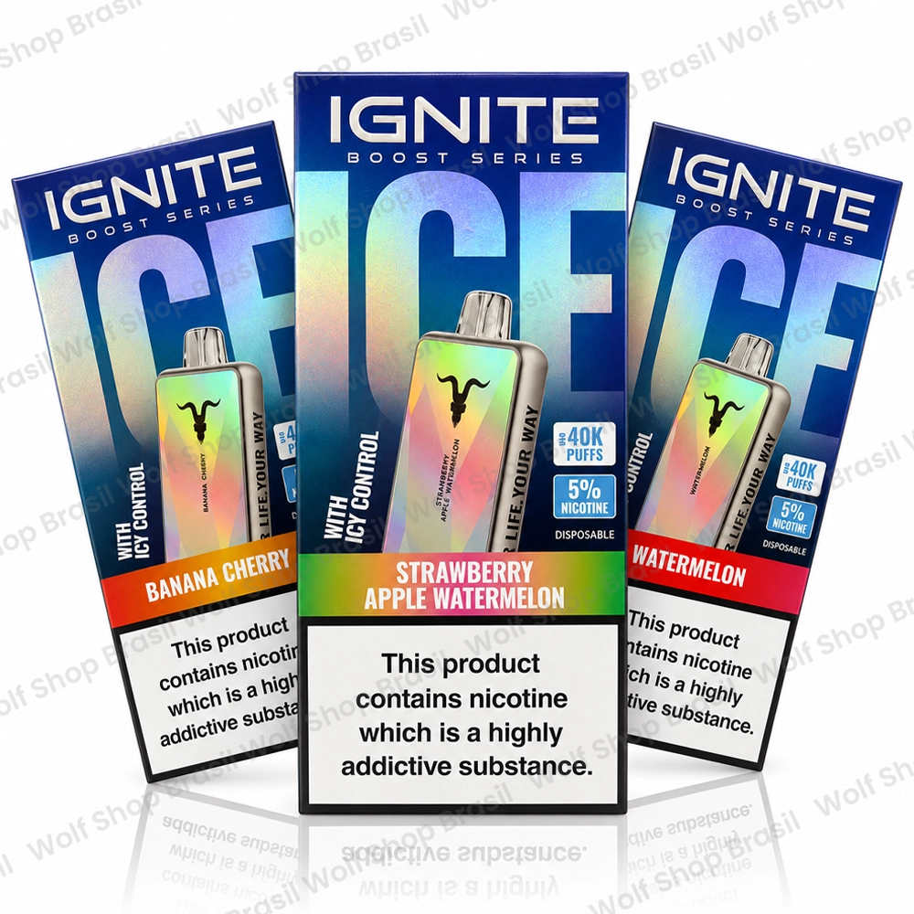 IGNITE V400 ICE SLIM 40k puffs na Wolf Shop Brasil