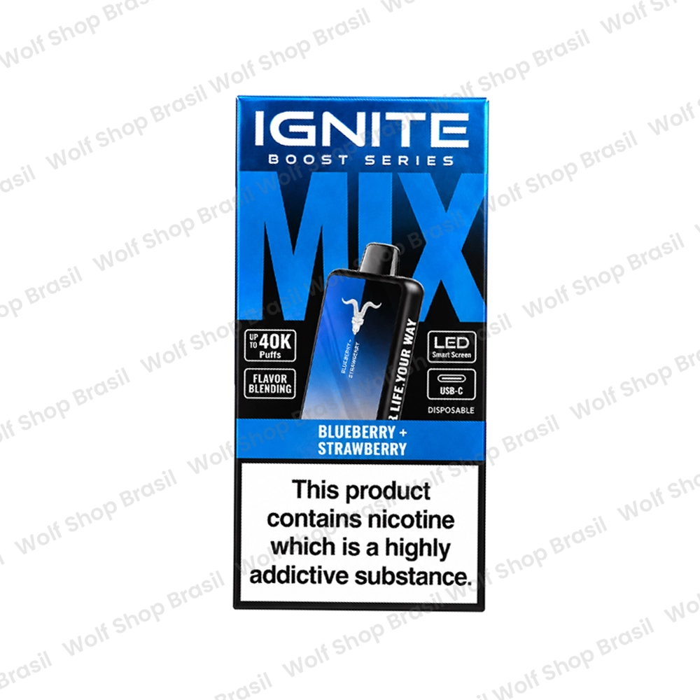 IGNITE V400 Mix Slim Bluberry - Strawberry na Wolf Shop Brasil