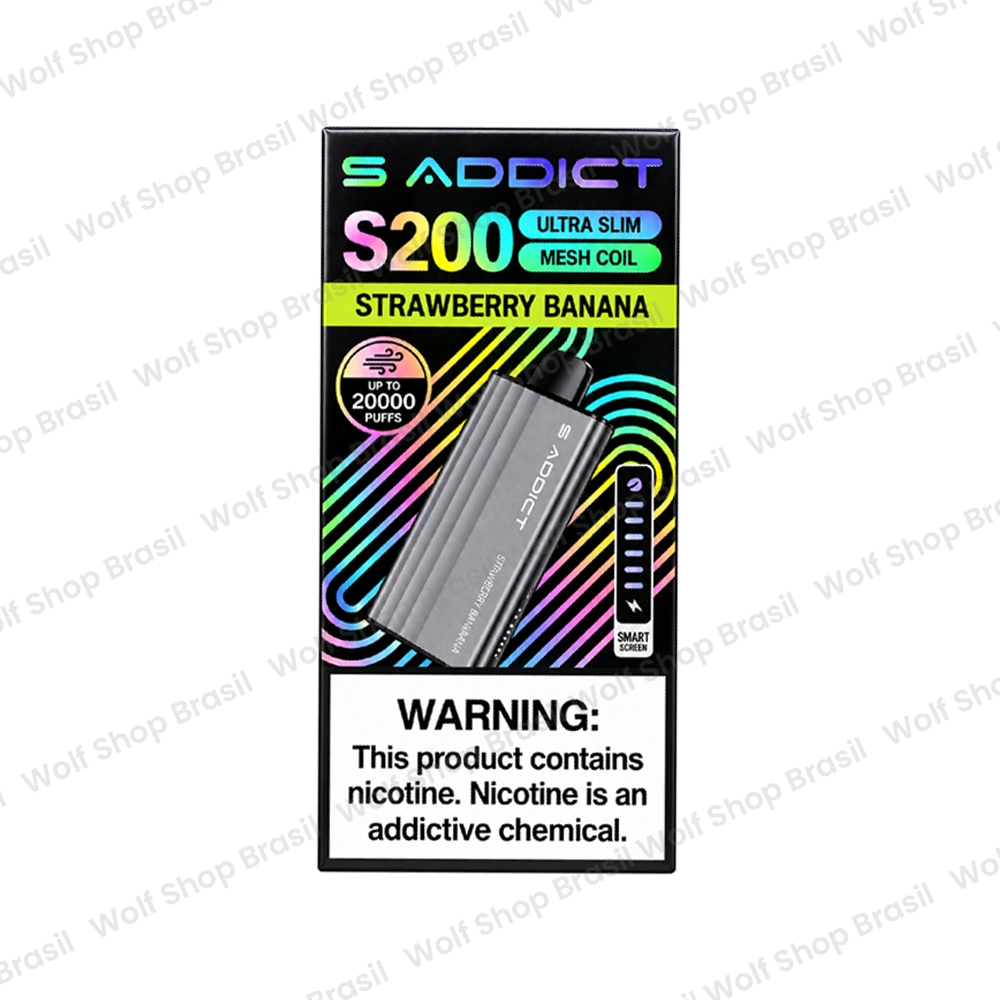 Sex Addict S200 20k Puffs Strawberry Banana na Wolf Shop Brasil