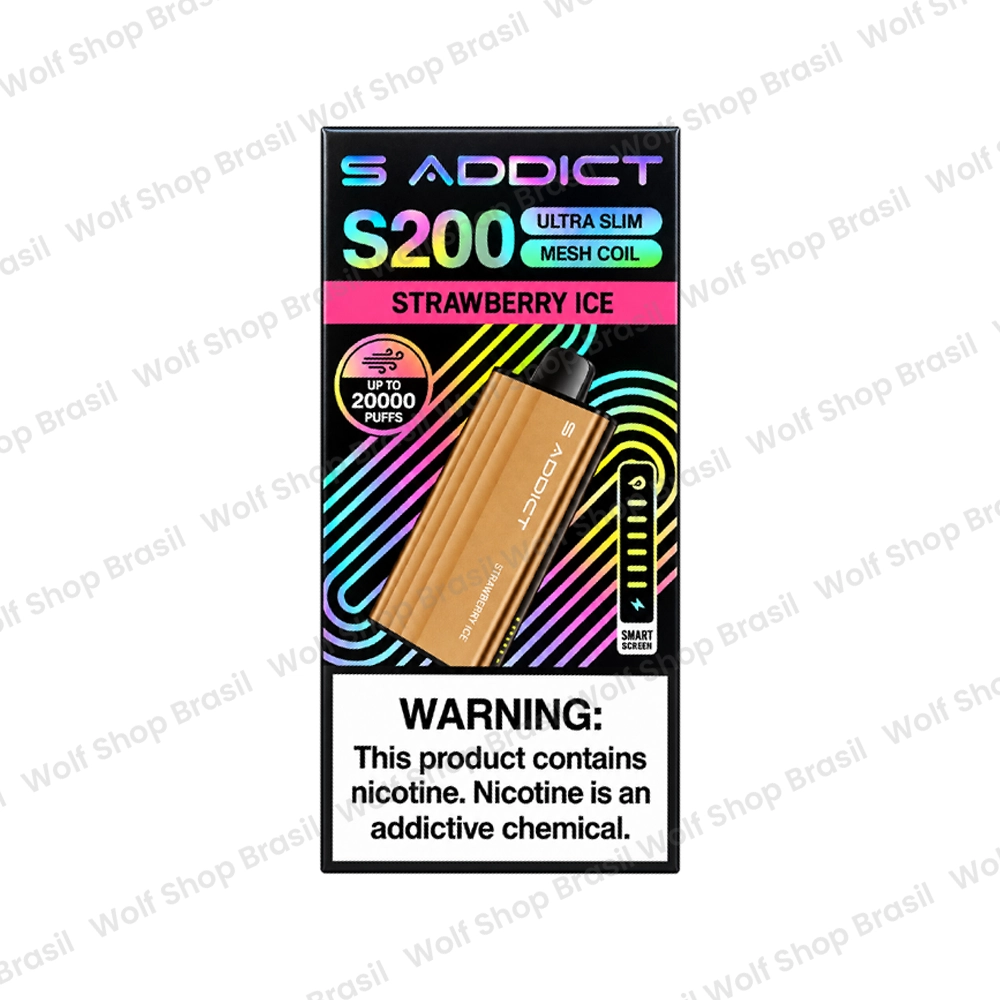 Sex Addict S200 20k Puffs Strawberry na Wolf Shop Brasil